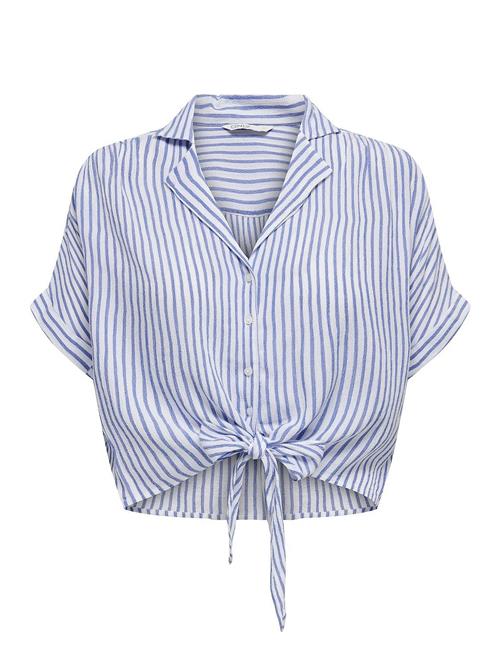Onlpaula Life S/S Tie Shirt Wvn Noos ONLY Blue