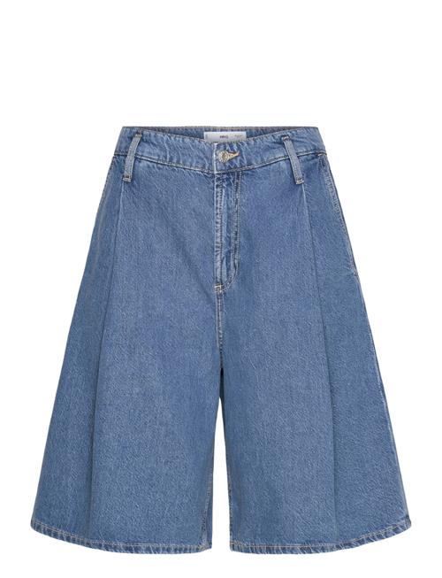 Bermuda Jorts Denim With Pleats Mango Blue