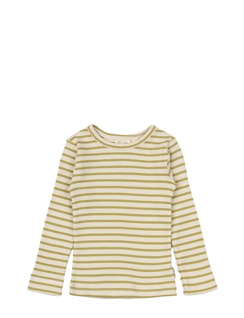 T-Shirt L/S Modal Striped Petit Piao Khaki