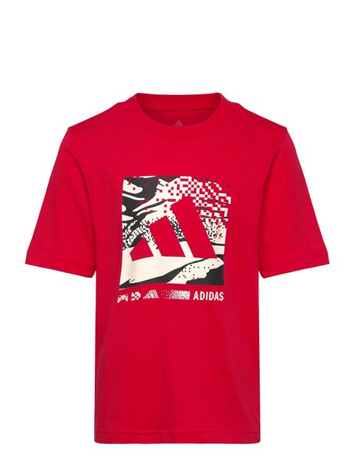 J Camo Logo Tee Adidas Sportswear Red