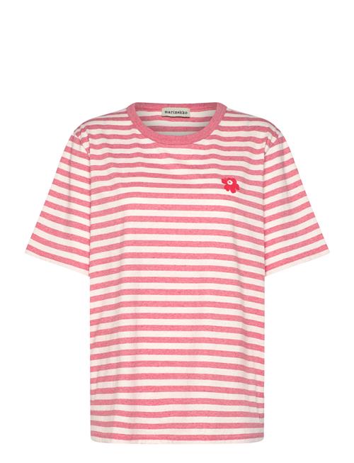 Tasaraita Unisex Unikko Ss Marimekko Pink