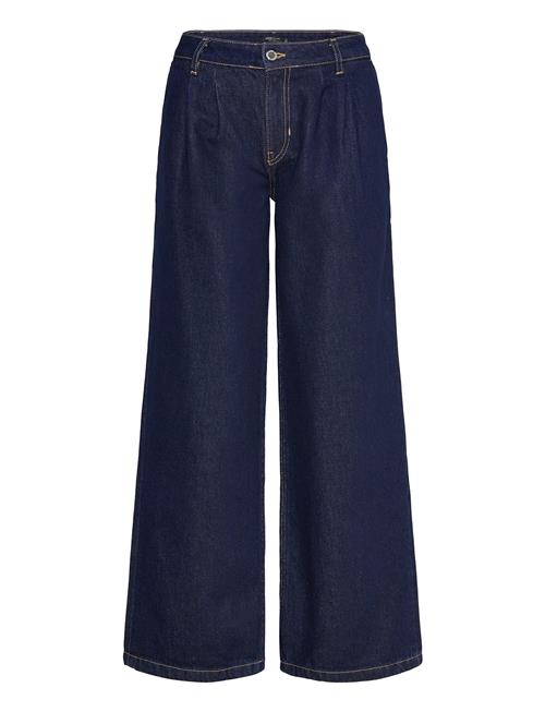 Rinse-Wash Wide Leg Jeans With Pleats Mango Blue