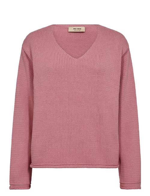 Mmbine Ls V-Neck Knit MOS MOSH Pink