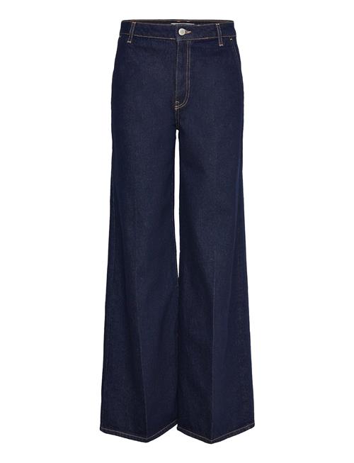 High-Rise Wide Leg Rinse-Wash Jeans Mango Blue