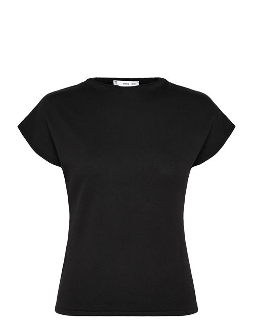 Short-Sleeved Fine-Knit Sweater Mango Brown