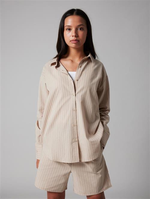 NAME IT Bluse  beige / sort