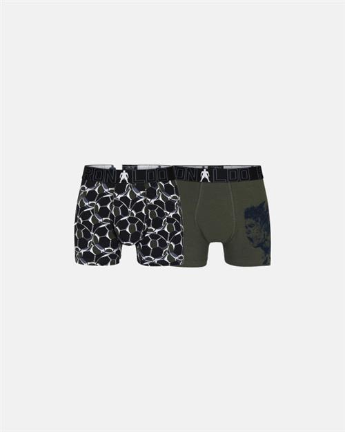 Trunks "kids" 2-pak | Bomuld | Sort/grøn