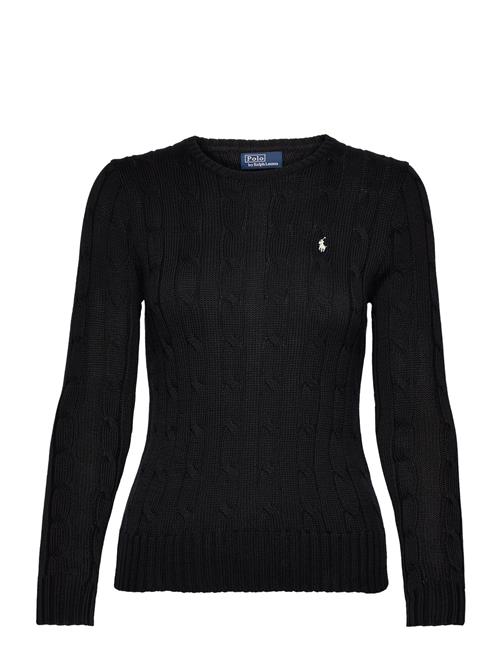 Cable-Knit Cotton Crewneck Sweater Polo Ralph Lauren Black