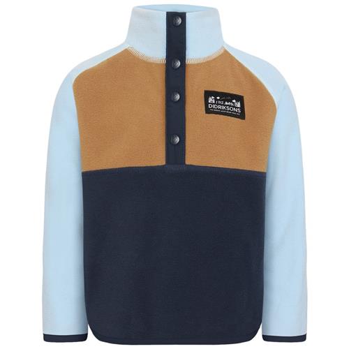 Se Didriksons Monte Kids 4 Halvknappet Fleecetrøje Navy 110 cm  Blå  110 cm  Unisex ved Babyshop