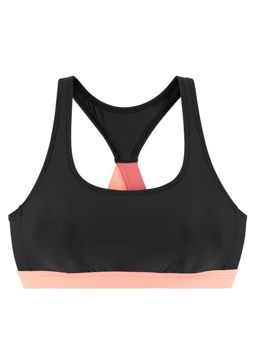 Se LASCANA ACTIVE Sportsbikinioverdel  pastelpink / sort ved About You