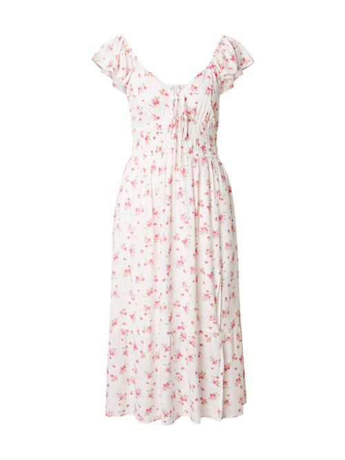 HOLLISTER Sommerkjole  grøn / pink / lyserød / offwhite