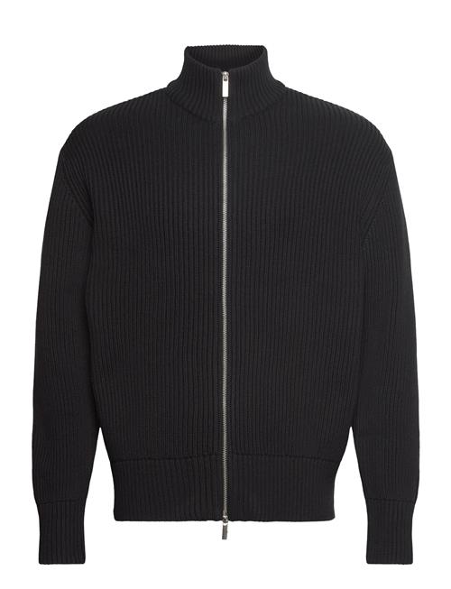 Se Slhdry Ls Knit Relaxed Full Zip Selected Black ved Booztlet