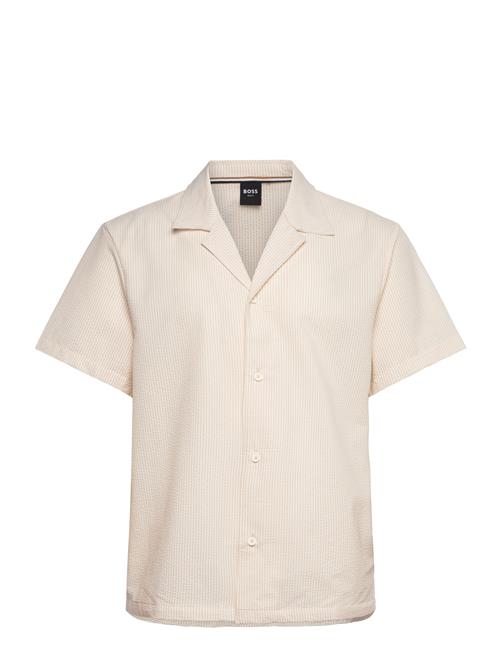 Se Velvetfish_Shirt BOSS Cream ved Booztlet