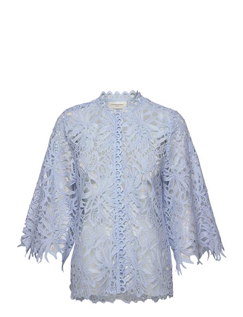 Cmmaluky-Shirt Is A Shirt In A Premium Material With Allover Lace. The Shirt Has Copenhagen Muse Blue