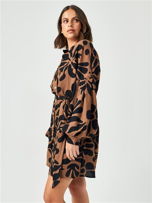 St MRLO Kjole 'BLIGH SHIRT DRESS'  blandingsfarvet
