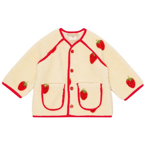 Flöss Strawberry Fleece-jakke Soft White Berry 122 cm  Creme  122 cm  kvinde