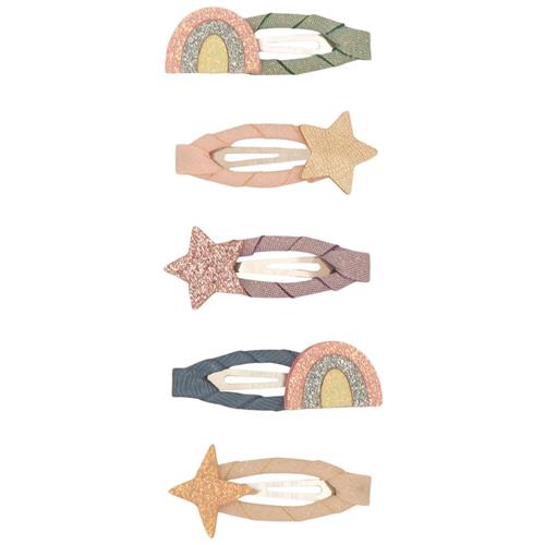 Mimi & Lula Mini Rainbow & Star 5 Hårklemmer Dreamland One Size      kvinde