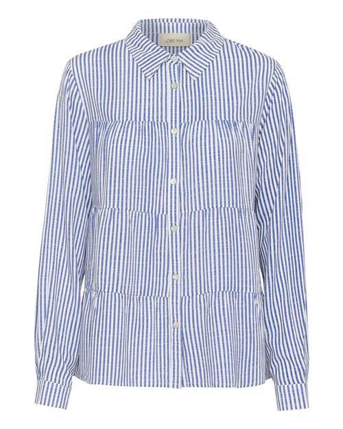 Se Cream Bluse 'Tiah Malinka'  blå / hvid ved About You