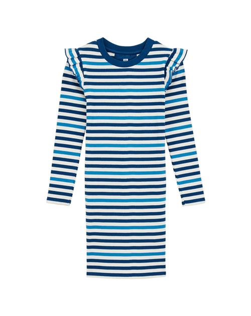 WE Fashion Kjole  blå / hvid