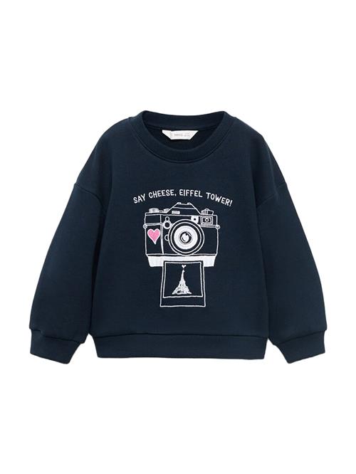 MANGO KIDS Sweatshirt 'FOTO'  navy / lyserød / hvid