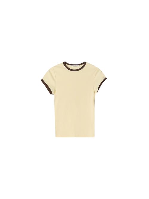 Bershka Shirts  pastelgul / sort