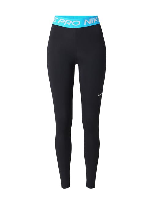 NIKE Sportsbukser 'Nike Pro'  aqua / sort / hvid