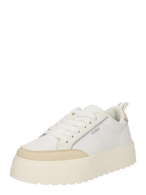 HUGO Sneaker low 'Lyssa'  beige / sølv / hvid