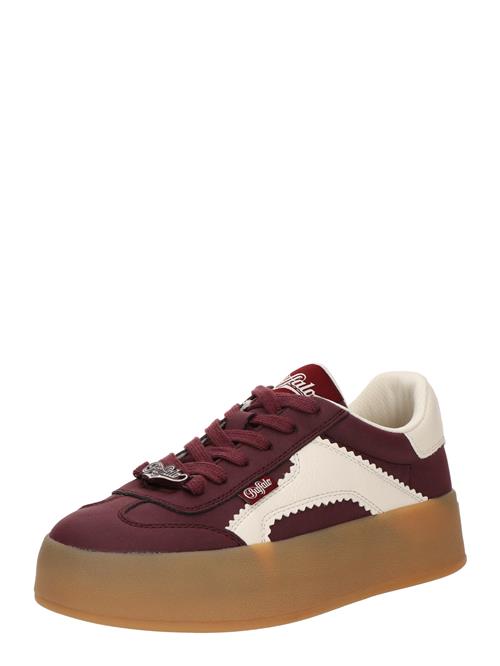 BUFFALO Sneaker low 'CAJO'  vinrød / hvid