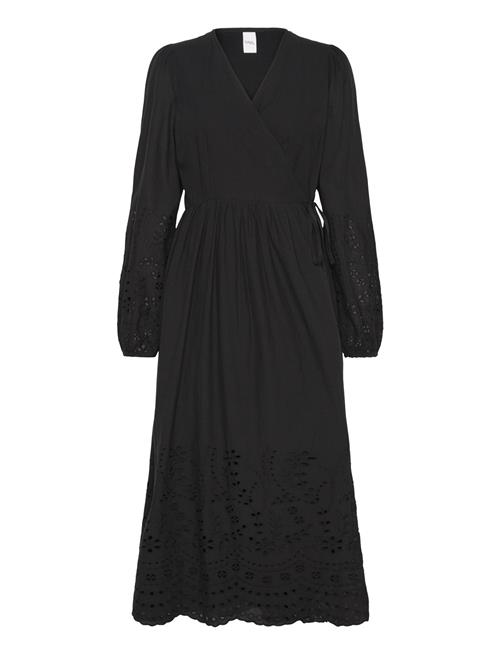 Yasluma Ls Long Wrap Dress S. Noos YAS Black