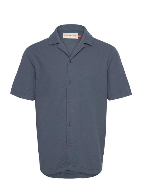 Short-Sleeved Cuban Shirt Revolution Blue
