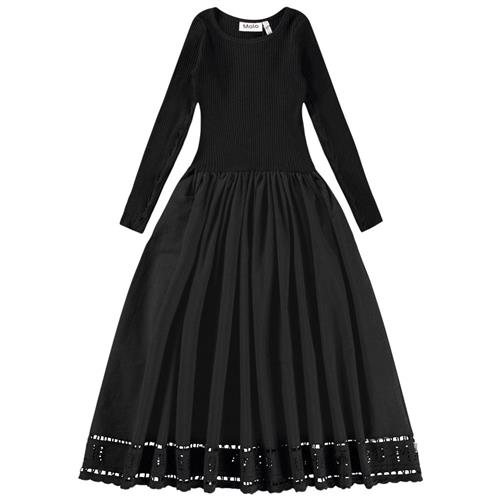 Molo Cibelle Long-Sleeved Dress Black 110/116 cm  Sort  110/116 cm  kvinde