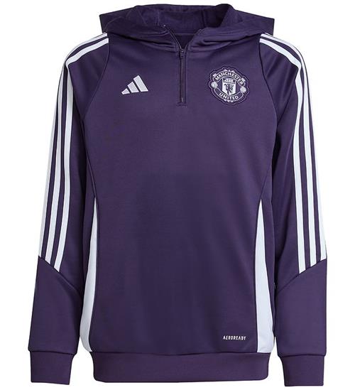 adidas Performance Cardigan - Mufc TR Hood - Aurplu/White