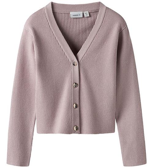 Name It Cardigan - Strik - Rib - NkfLarenlise - Burnished Lilac