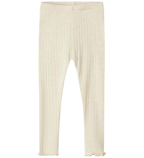 Name It Leggings - Rib - NmfLalla - Peyote Melange m. Hulmønster