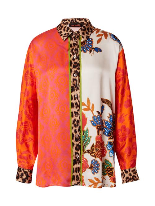 miss goodlife Bluse  orange / hindbær / sort / hvid