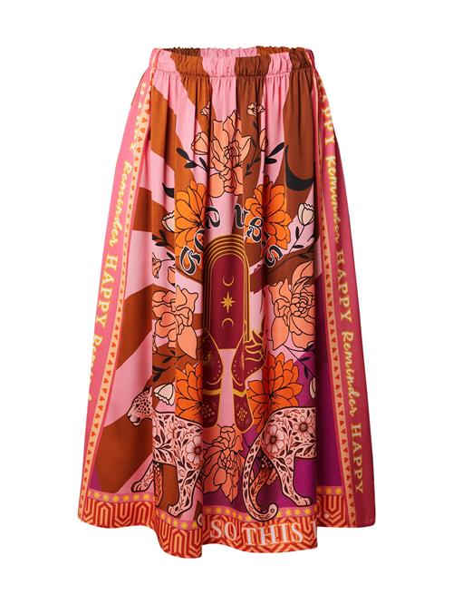 miss goodlife Nederdel 'Heart Soul'  cognac / neonlilla / mørkeorange / lyserød