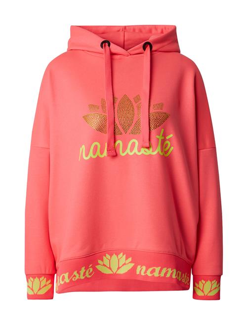 miss goodlife Sweatshirt 'Namaste'  gylden gul / neongrøn / hindbær