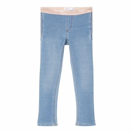 Se NAME IT Sweat Denim Leggings Salli Blue hos SmartKidz