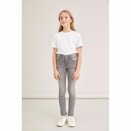 Se NAME IT Skinny Fit Jeans Polly Light Grey hos SmartKidz