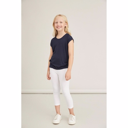 Se NAME IT Trekvart Leggings Vivian Capri Bright White hos SmartKidz