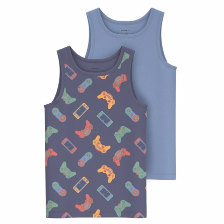 Se NAME IT 2-Pak Gamer Tanktops Stonewash hos SmartKidz