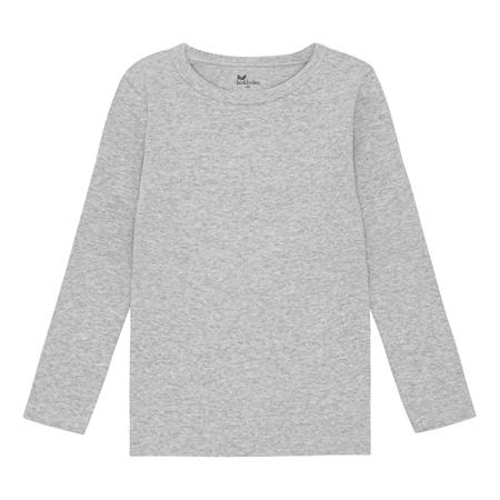 Se BIRKHOLM Rib Bluse Meleret Grå hos SmartKidz