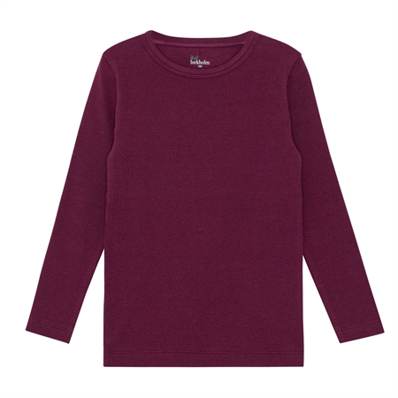 Se BIRKHOLM Rib Bluse Blomme Lilla hos SmartKidz