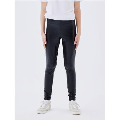 Se NAME IT Shiny Leggings Kiva Black hos SmartKidz