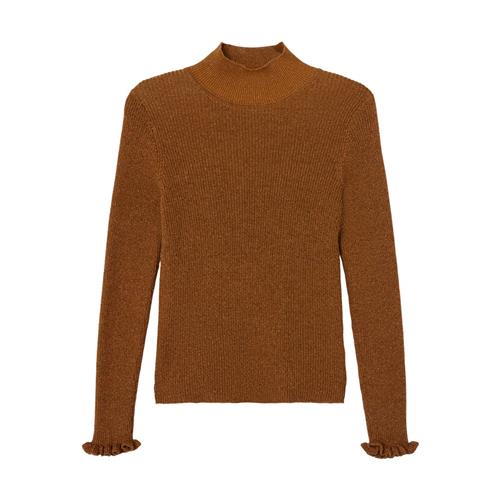 NAME IT Glimmer Striktrøje Riaglitter Bone Brown