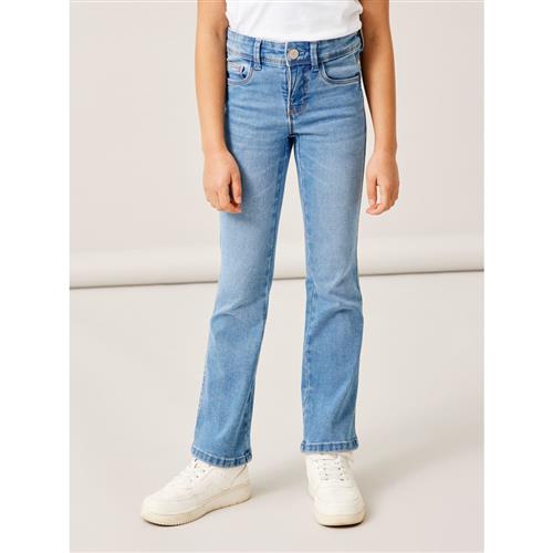 Se NAME IT Skinny Fit Bootcut Jeans Polly Medium Blue hos SmartKidz