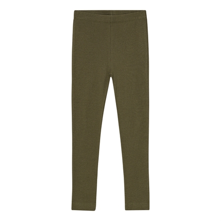 Se BIRKHOLM Rib Leggings Oliven Grøn hos SmartKidz