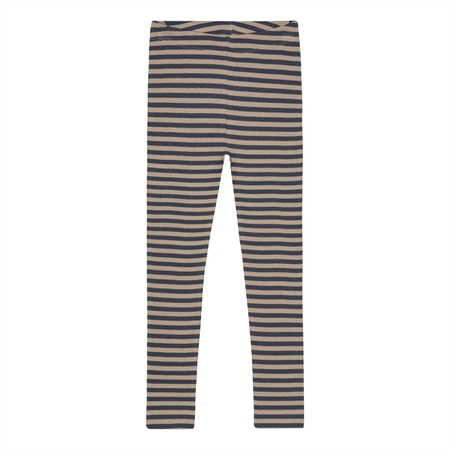 Se BIRKHOLM Stribede Rib Leggings Kashmir Brun & Skifer Grå hos SmartKidz