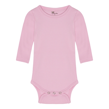 Se BIRKHOLM Langærmet Rib Body Baby Lyserød hos SmartKidz