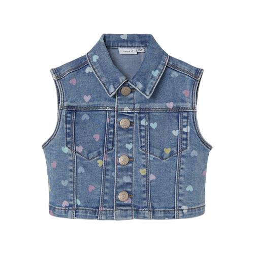 Se NAME IT Denim Vest Rosa Medium Blue Denim hos SmartKidz